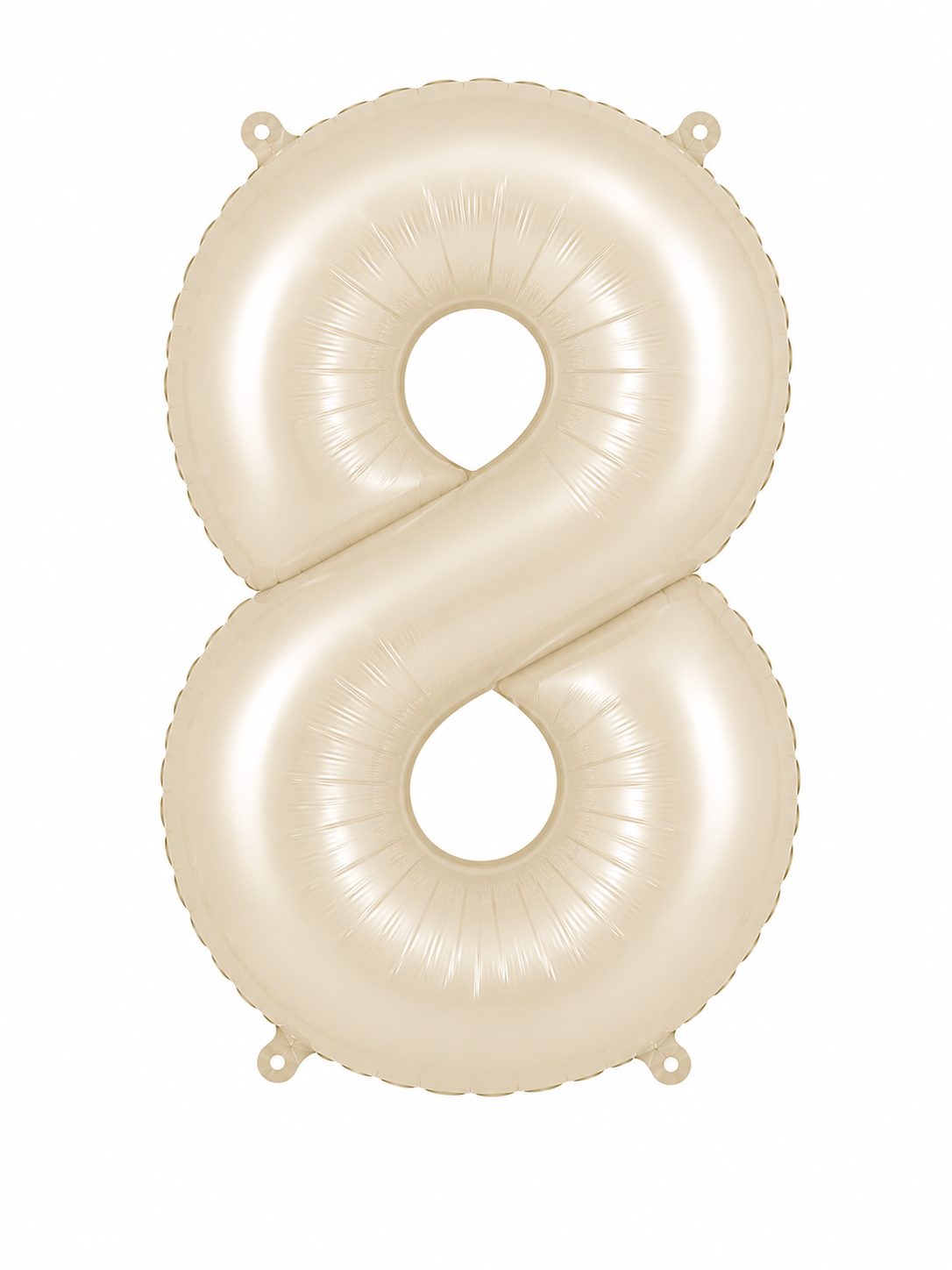 NUMERO DE GLOBO 8 BEIGE 32"