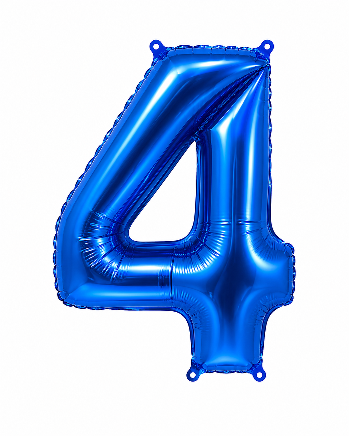 GLOBO DE NUMERO 4 AZUL DE 32"