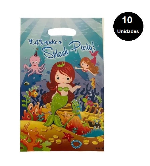 Bolsas Para Piñata Sirenita 10 unidades