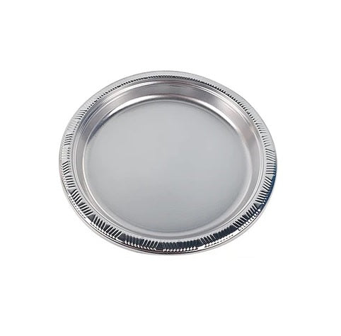 Pack de 6 Platos Plateados Metalizados 18cm