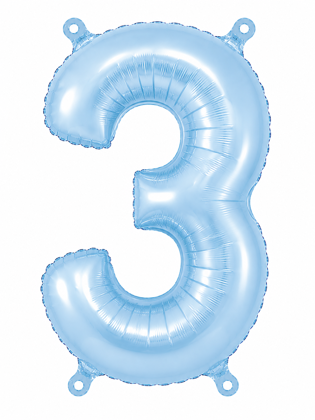 NUMERO DE GLOBO 3 CELESTE 32"