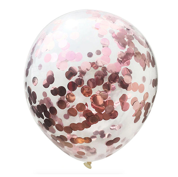 Bouquet de Globos lisos y Confetti x 10 unidades