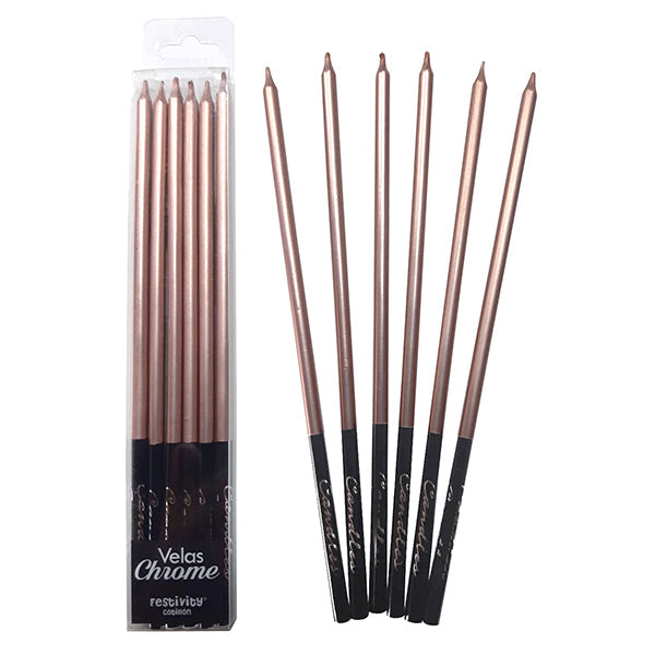 Velas Chrome Rose Gold - 6 Uni
