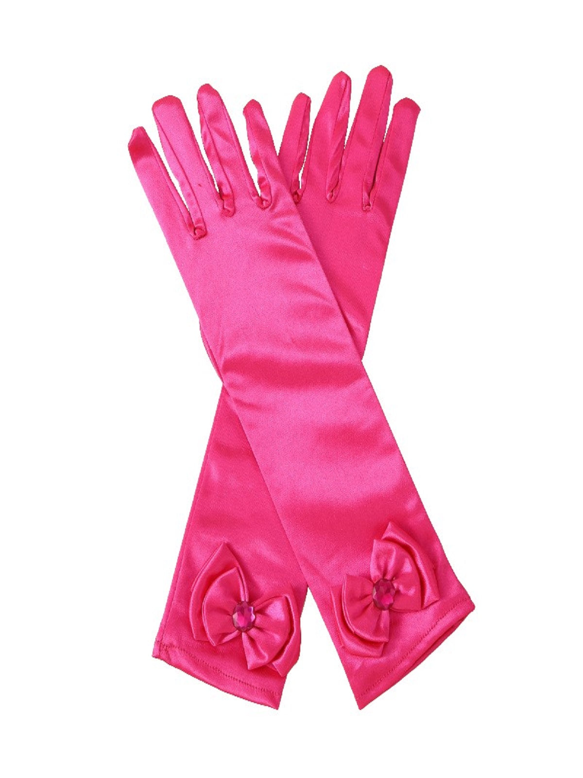 Guante Liso Elasticado 42 cm Fucsia (par) - Don Cotillón