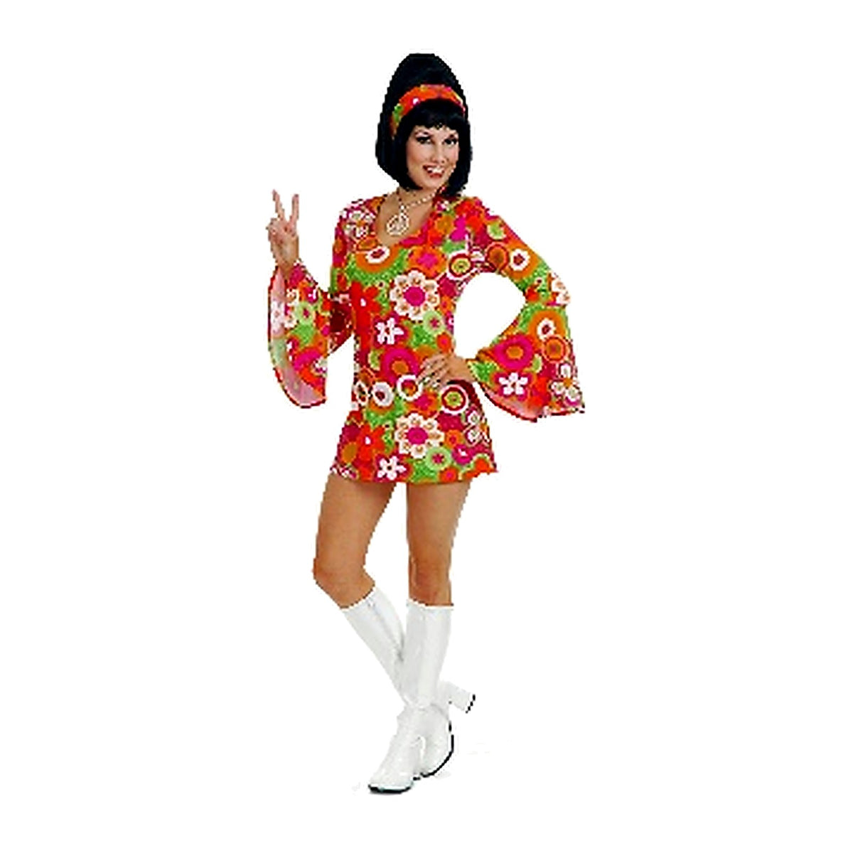 Disfraz Hippie Groovy Mujer