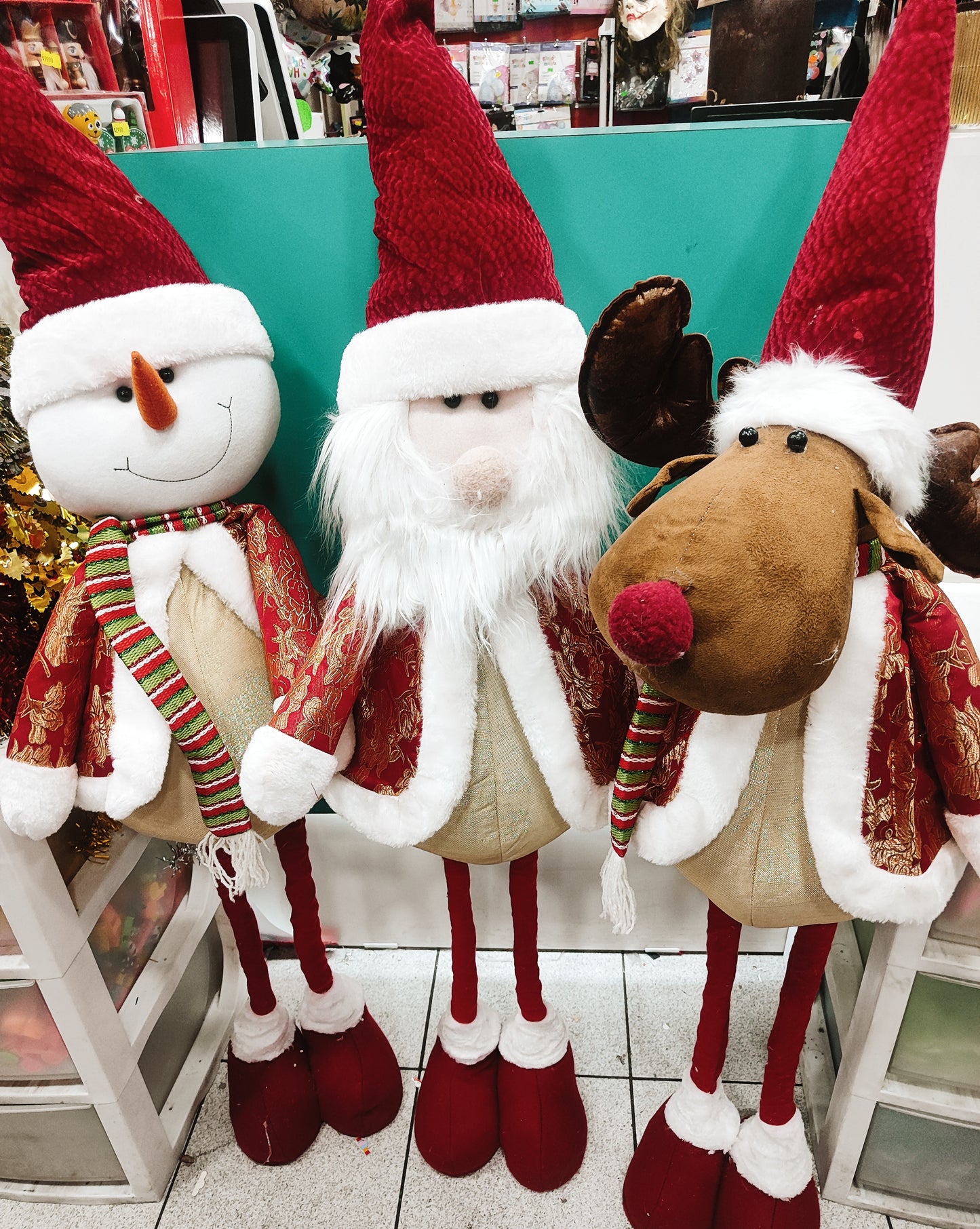 Muñecos decorativos de navidad, patas largas 135cm