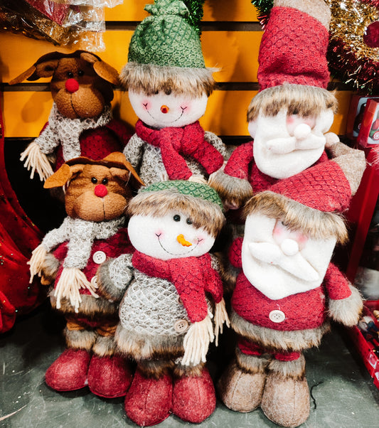 Muñecos decorativos de navidad, patas largas 55 centímetros.