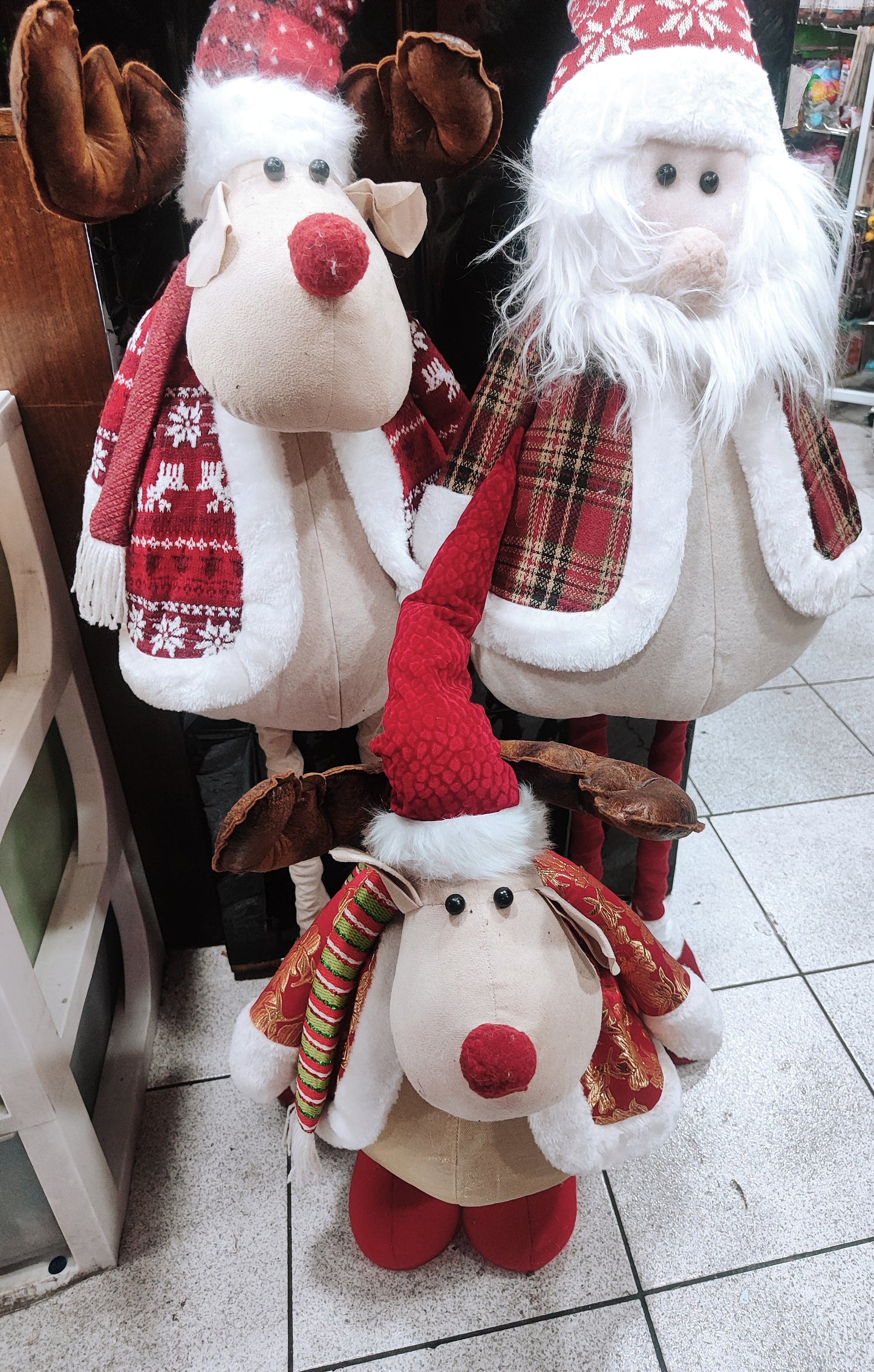 Muñecos decorativos de navidad, patas largas 115cm