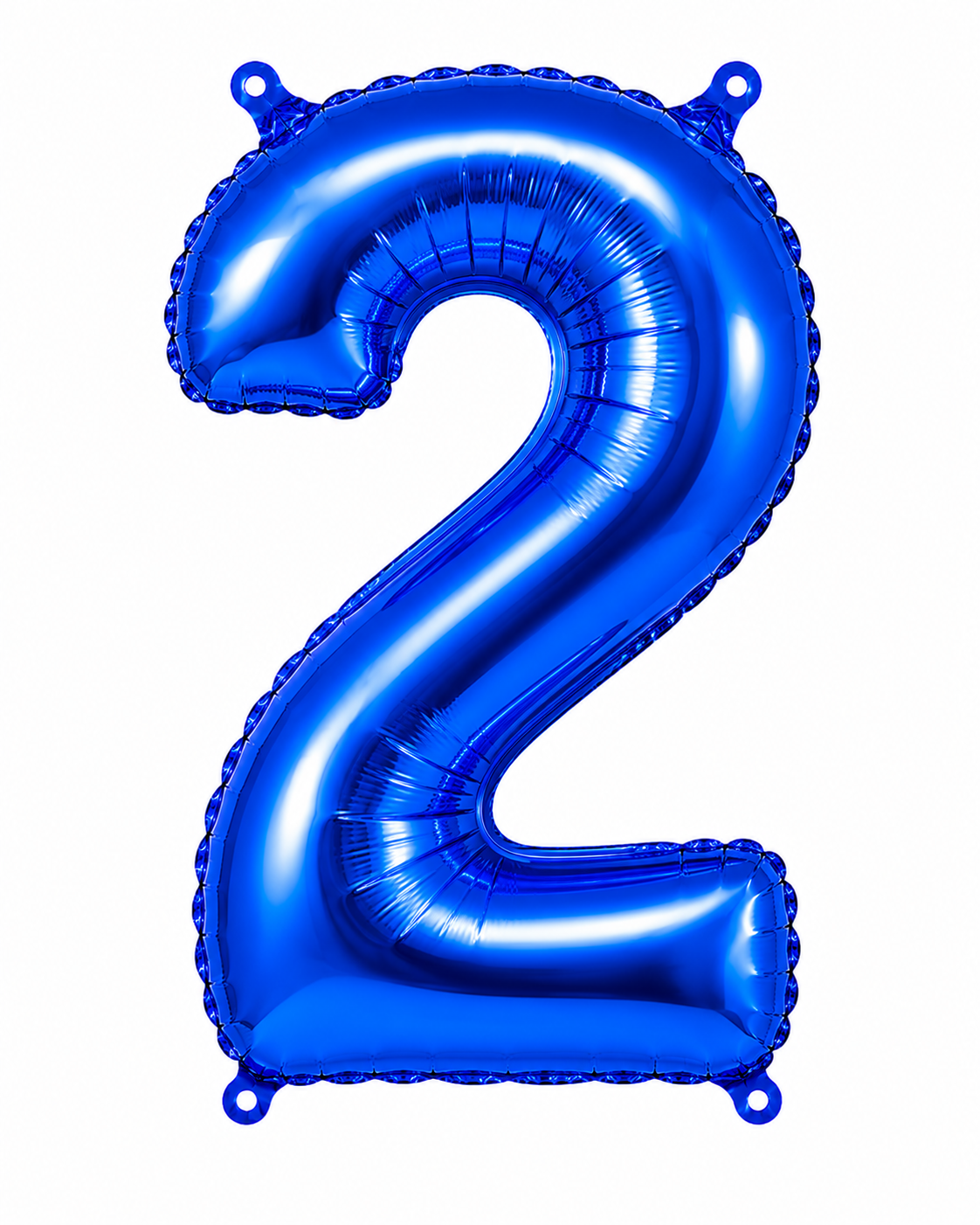GLOBO DE NUMERO 2 AZUL DE 32"