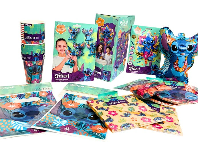 Caja Cumpleaños De Stitch Full Decoración Para 20 Personas