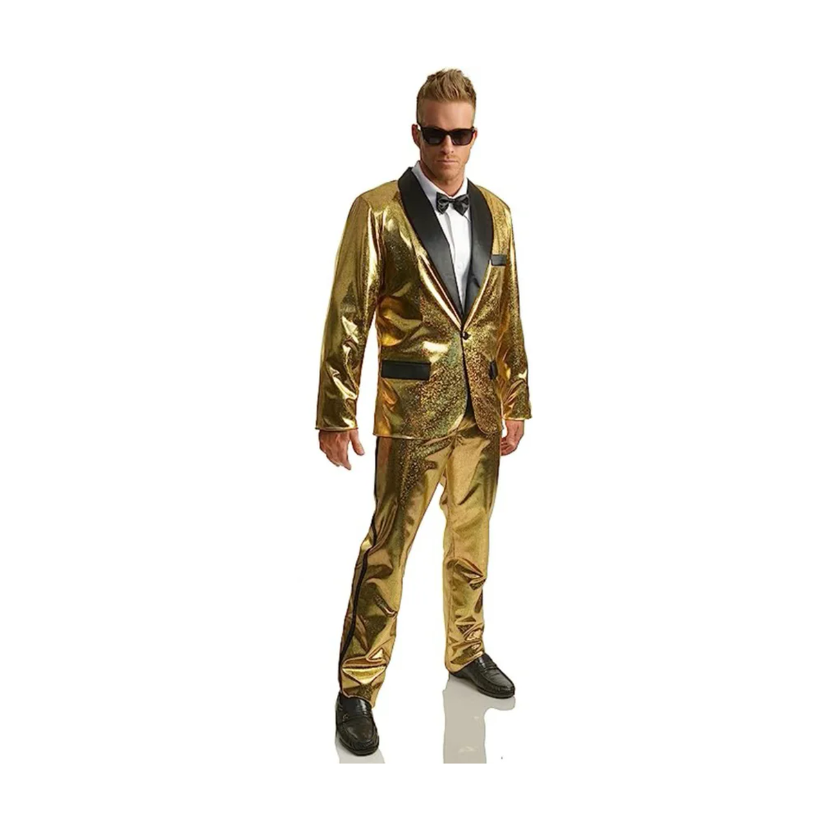 Disfraz Esmoquin Disco Dorado Hombre - Don Cotillón