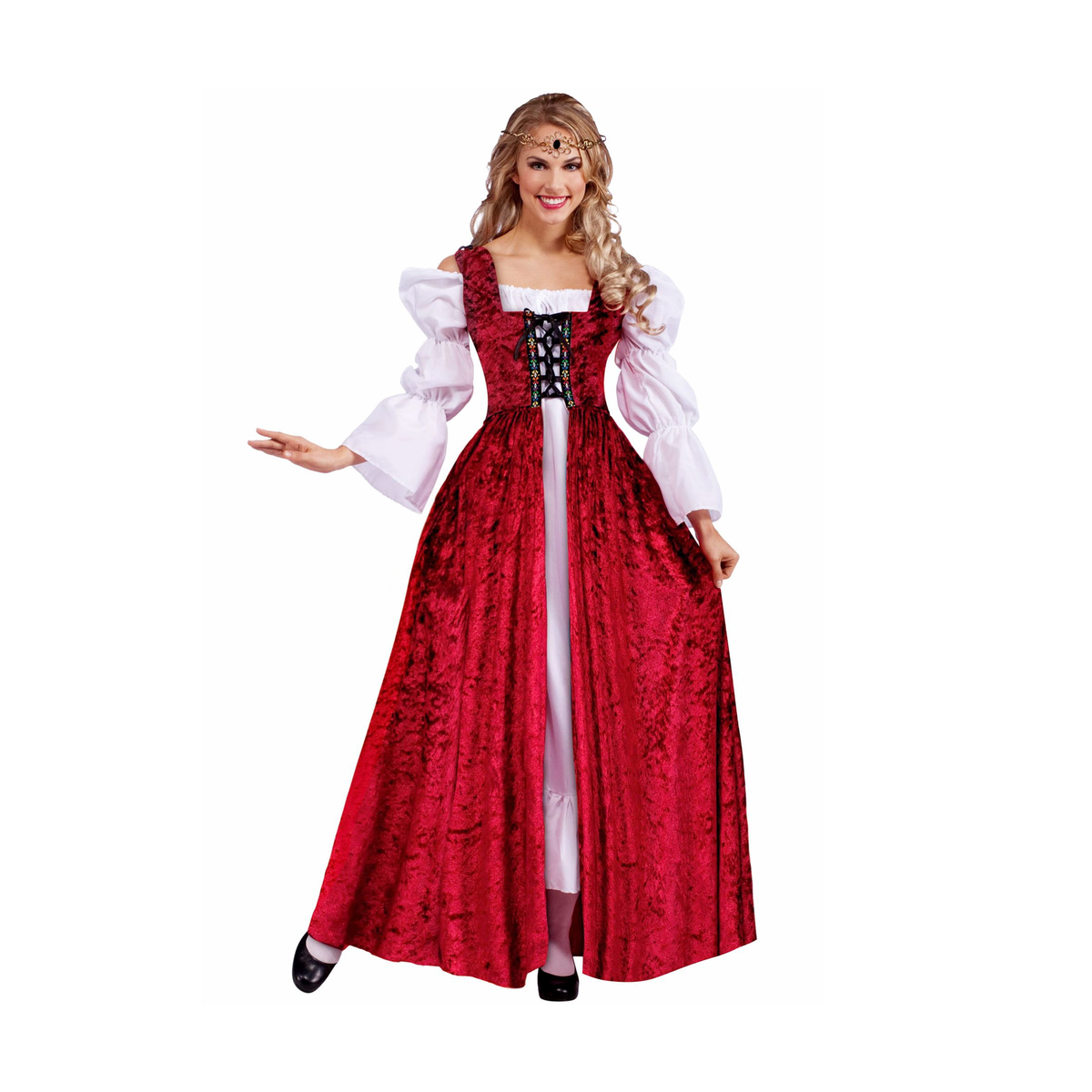 Vestido Medieval Rojo Mujer