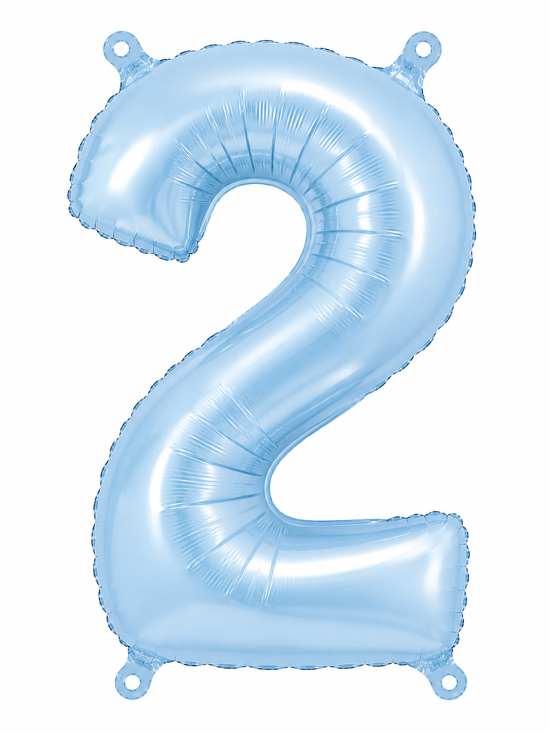 NUMERO DE GLOBO 2 CELESTE 32"