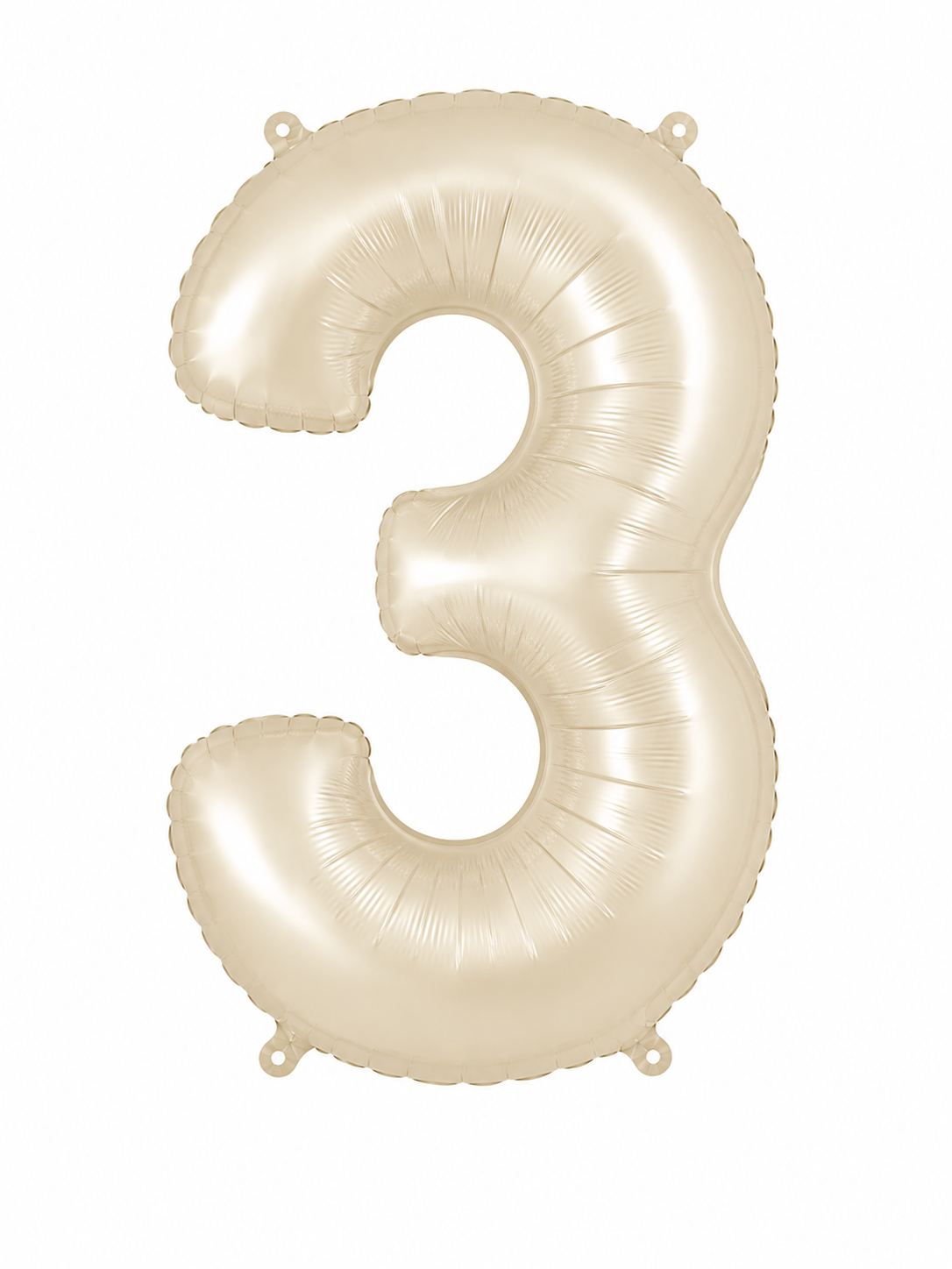 NUMERO DE GLOBO 3 BEIGE 32"