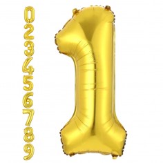 Número Metálico 70 centimetros Dorado