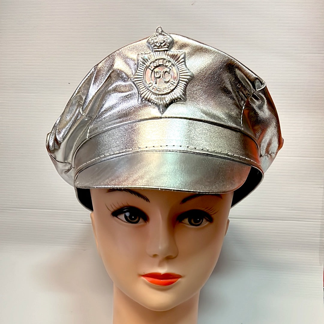 Gorro policía plateado