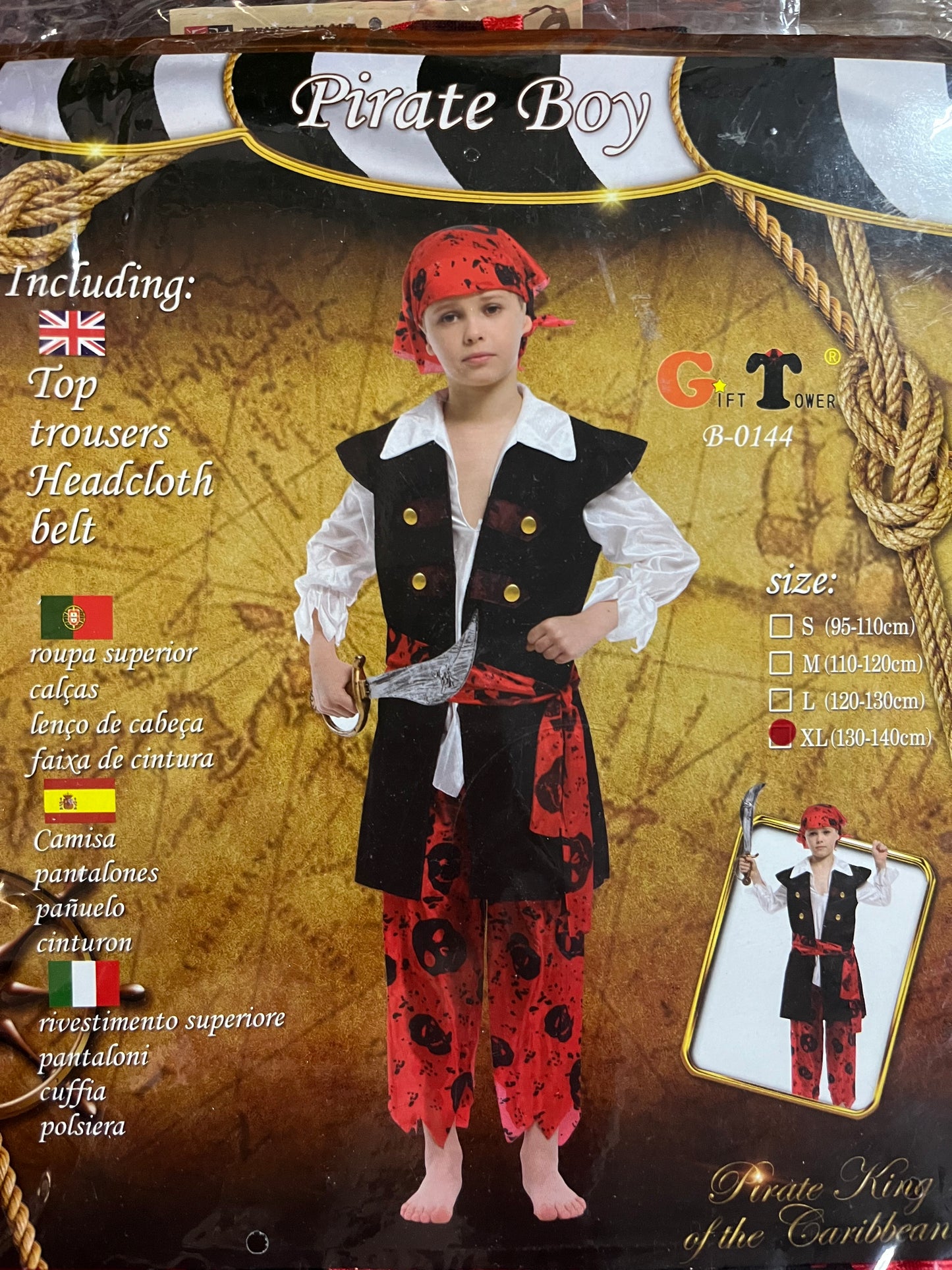 Disfraz pirata niño