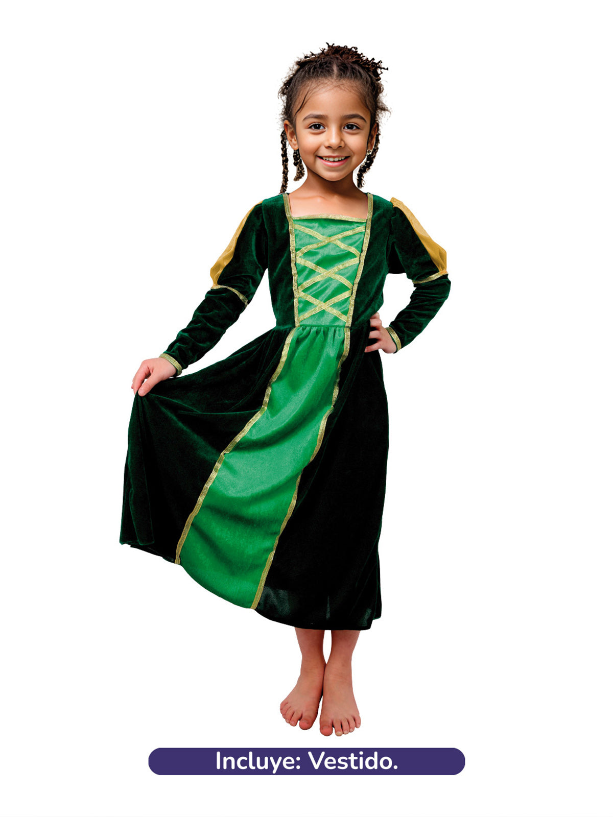 Traje Princesa Verde 10-12 - Don Cotillon