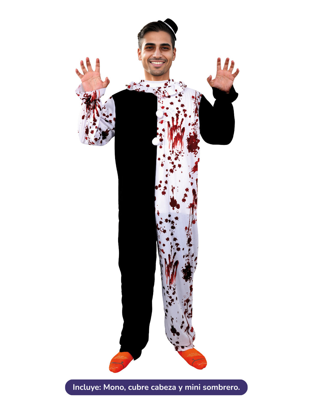Traje Blanco Y Negro S - Don Cotillon