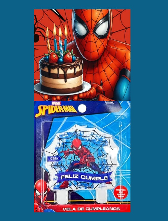 Vela Spider Man Feliz Cumple