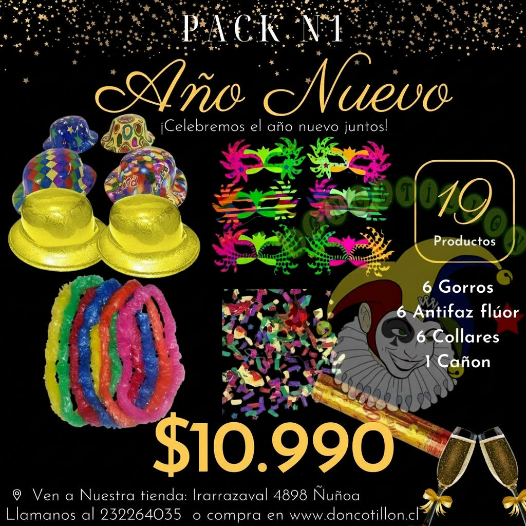 Pack N1 Año Nuevo 19 productos.