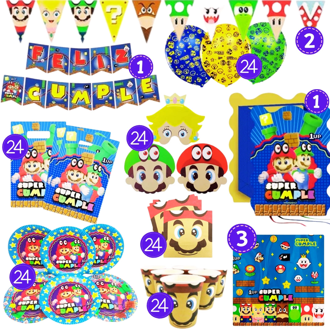 Pack Super Cumpleaños Mario
