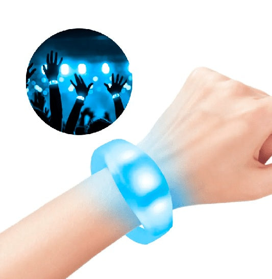 Pulsera silicona con luz led 12 undidades