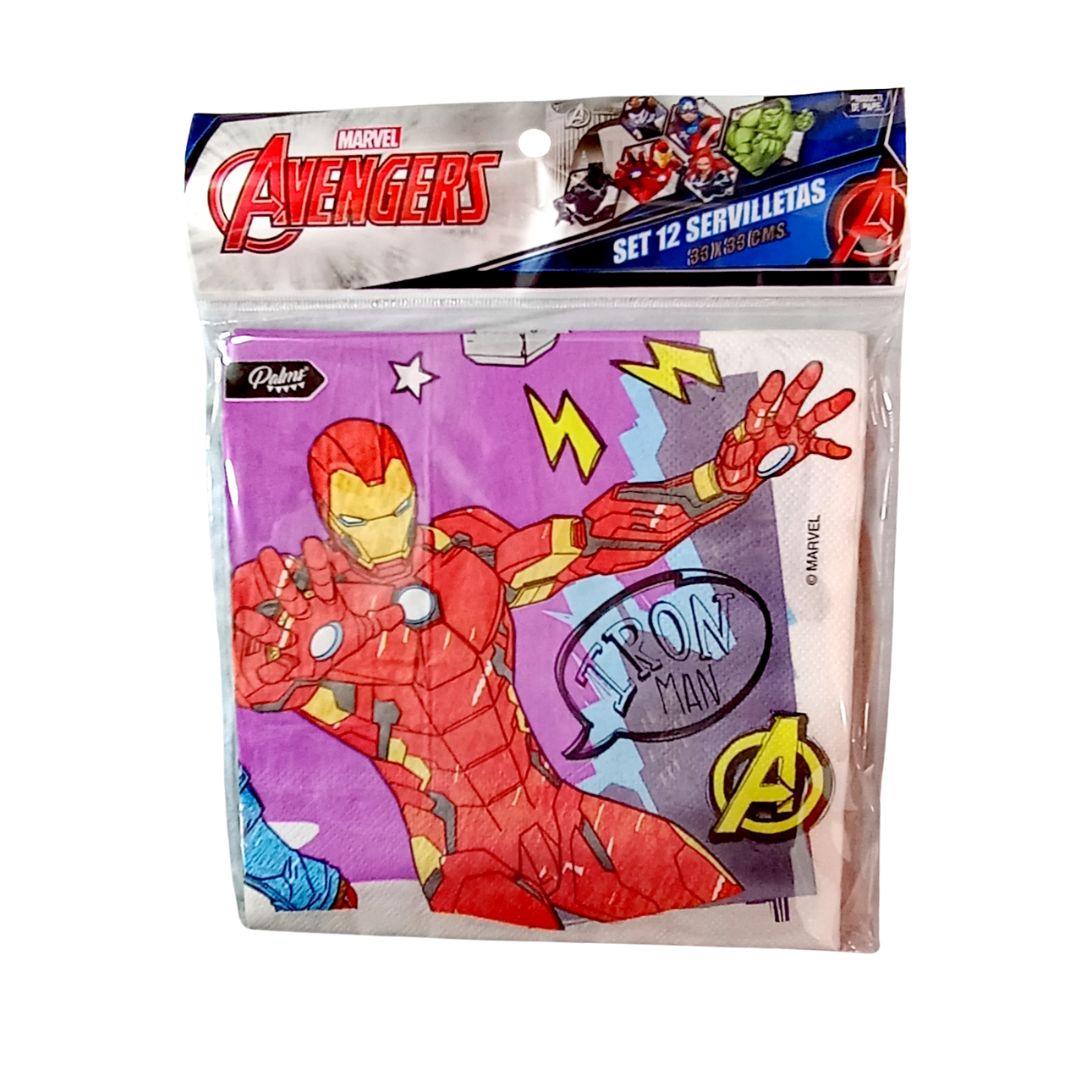 Servilletas Avengers x 12 unidades 33x33cm