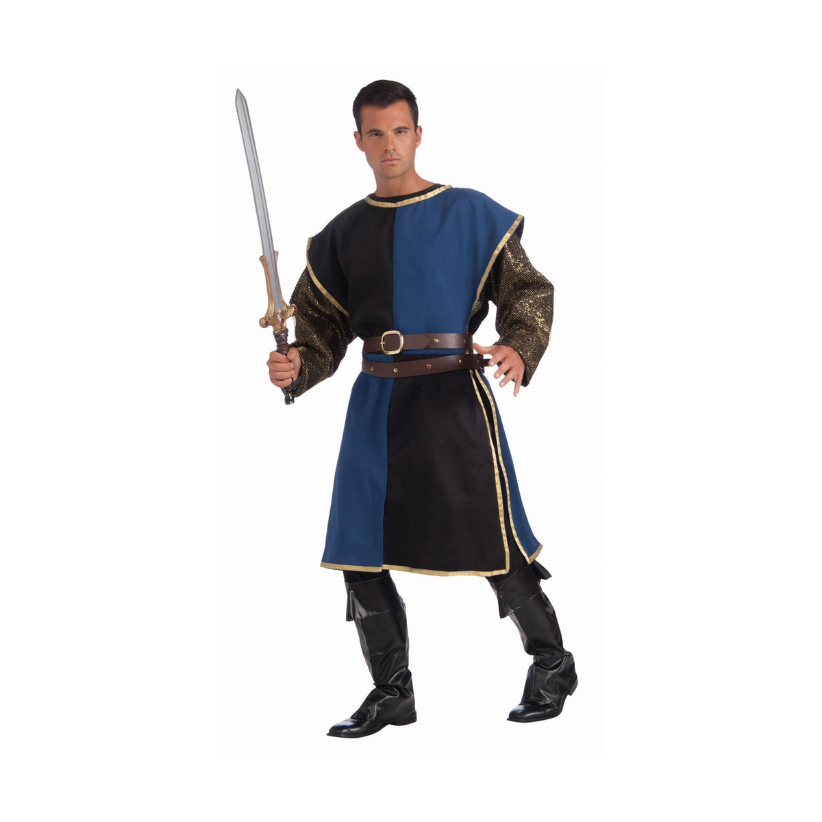 Tabardo Medieval Azul Negro Adulto