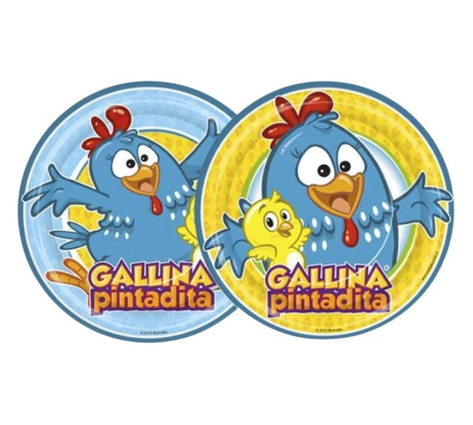 Platos La Gallina Pintadita 6 Unidades