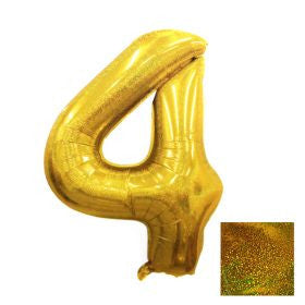 Número Metálico 1Mt Dorado Holográfico