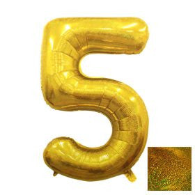 Número Metálico 1Mt Dorado Holográfico