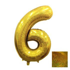 Número Metálico 1Mt Dorado Holográfico