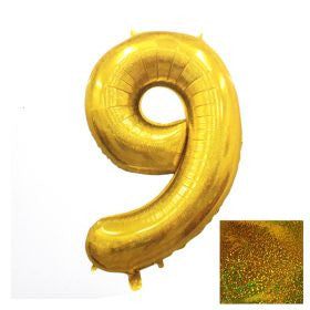 Número Metálico 1Mt Dorado Holográfico
