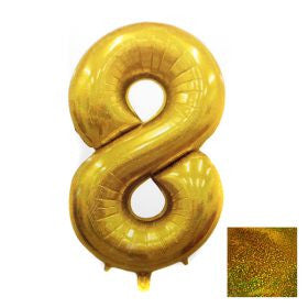 Número Metálico 1Mt Dorado Holográfico