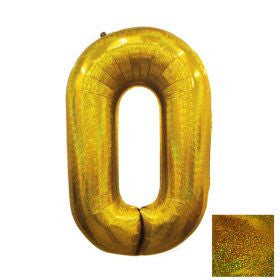 Número Metálico 1Mt Dorado Holográfico