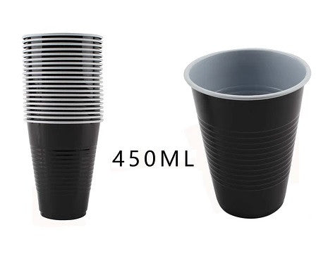 Set 10 vasos fiesta negro 450 cc