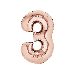 Número 3 Metálico 81 Cm Rose Gold