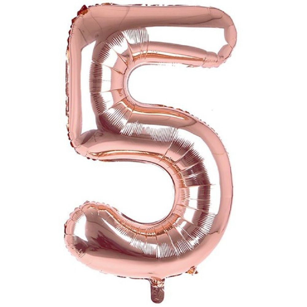 Número 5 Metálico 81 Cm Rose Gold