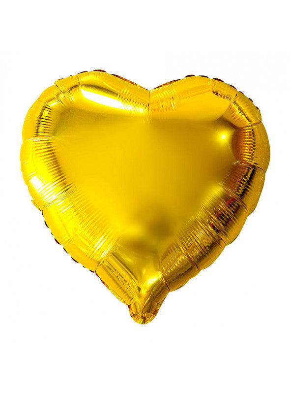 Globo Corazón Dorado Metalizado 18"