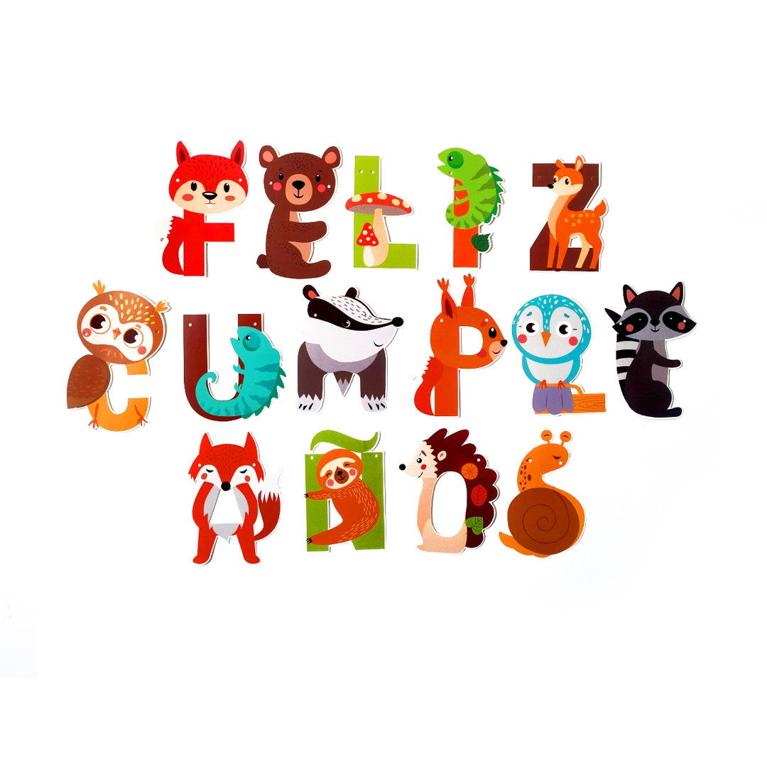 Banner Feliz Cumpleaños Animales