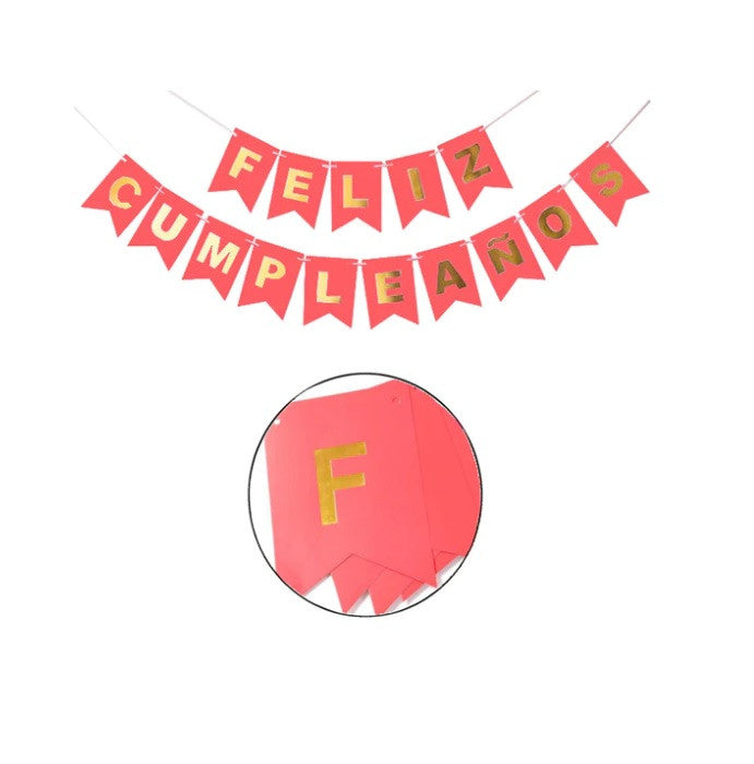 Banner Feliz Cumpleaños Rojo