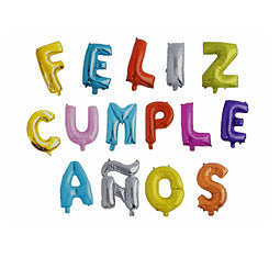 Globos Feliz Cumpleaños 40Cm Colores