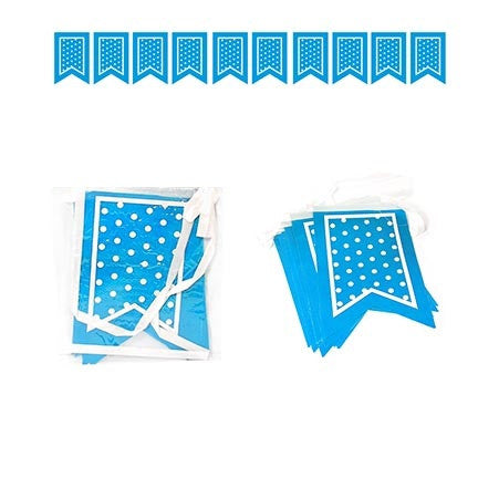 Banner Polka Celeste