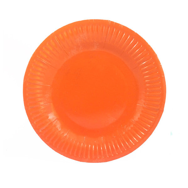 Plato Liso Naranjo 10 unidades