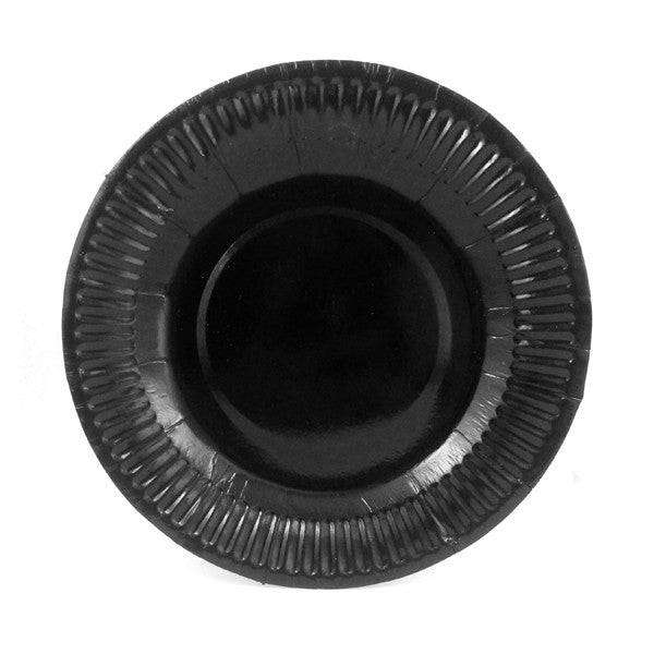 Plato Liso Negro 10 unidades