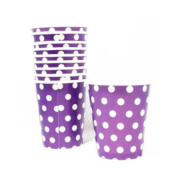 Vaso Polka Lila x 10 unidades