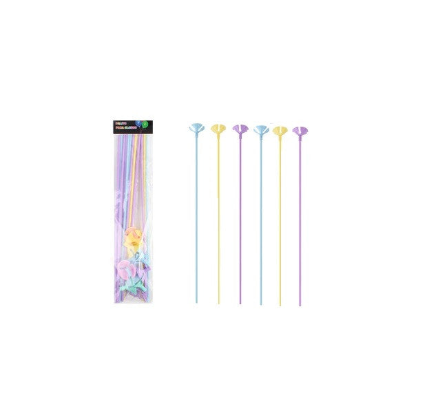 Barillas De Globos Multicolor x 12