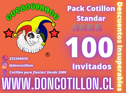 Pack cotillon 100 personas estándar