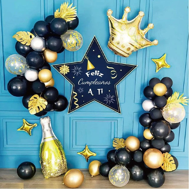 Set Decoración Corona y Champagne